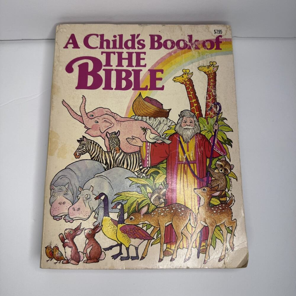 VTG 1980 A Child’s Book of the Bible Malvina G Vogel Moby Books Illustrated